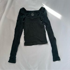 Free people intimately green top